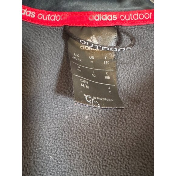 Adidas Outdoor Orange Red Full-Zip Jacket Size M Lightweight & Warm - Picture 5 of 9